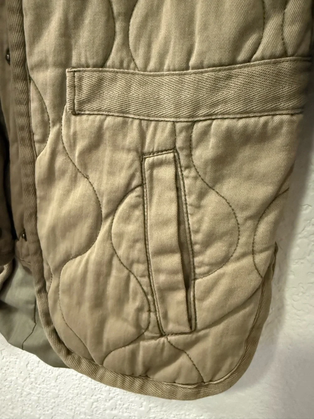 Madewell Quilted Jacket‎ in Olive Green